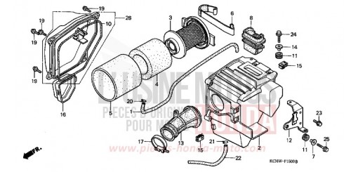 FILTRE A AIR (1) CG125W de 1998